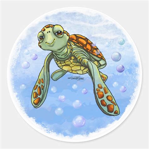 Cute Sea Turtle Stickers Zazzle Com
