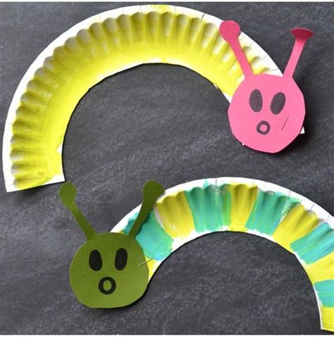Paper Plate Caterpillars Spring Crafts Preschool Spring Crafts For