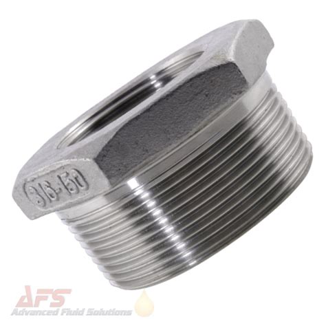 1 bspt male x 1 2 bsp female reducing bush ss 316 stainless steel