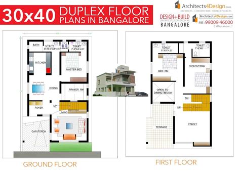 30x40 East Facing House Plan As Per Vastu Shastra Is Given In This