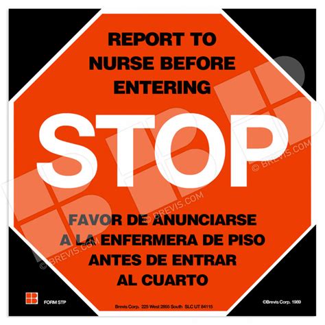 Stop Sign Englishspanish With Lamination Brevis