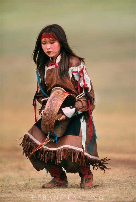 Young Woman Dancing In Tribal Dress Ulaanbaatar Mongolia With Images