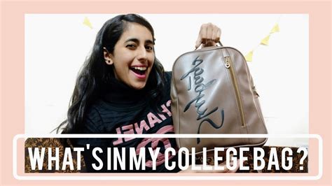 Whats In My College Bag Youtube