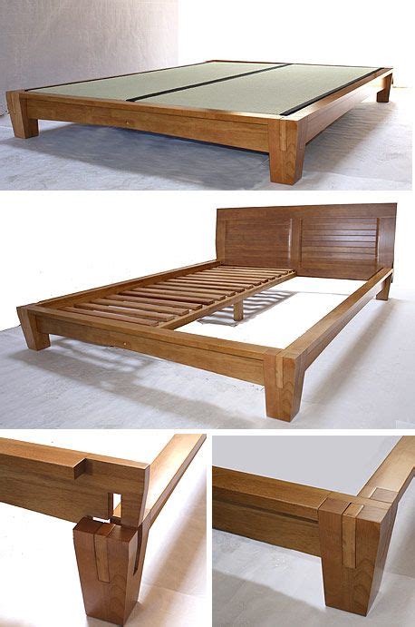 The Yamaguchi Platform Bed Frame In Honey Oak This Japanese Style