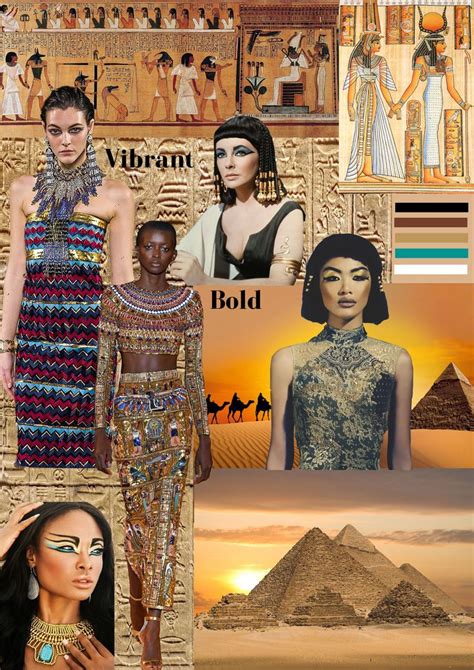 Neon Egyptian Fashion Editorial Mood Board Egyptian Fashion Ancient