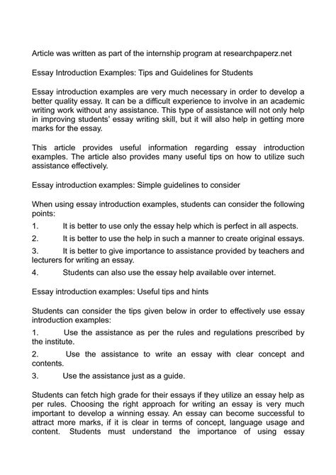 A review article is not an original study. Calaméo - Essay Introduction Examples: Tips and Guidelines ...