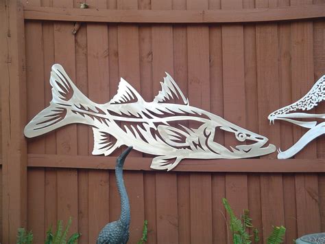 Snook Etsy Canada Metal Fish Wall Art Fish Art Scroll Saw Patterns