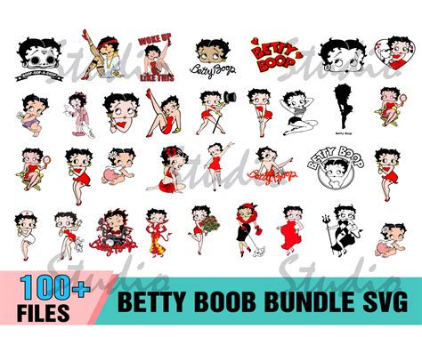 100 Betty Boop Bundle Svg Cartoon Bundle Svg Movie Charact Inspire