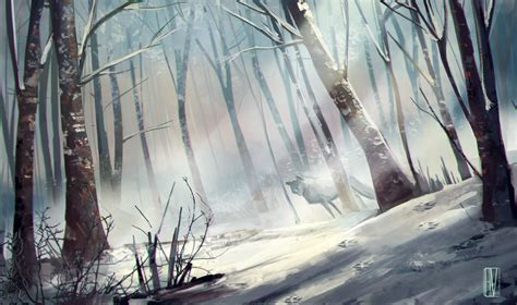 Winter Forest By Kurocyou On Deviantart