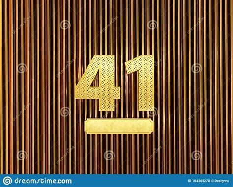 Number 41 Number Forty One With Small Holes Stock Illustration