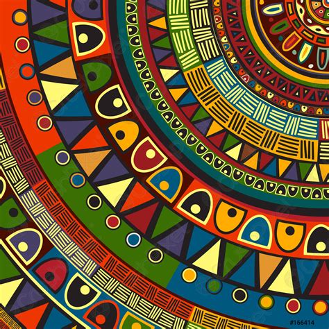 Colored Tribal Design Stock Vector Crushpixel