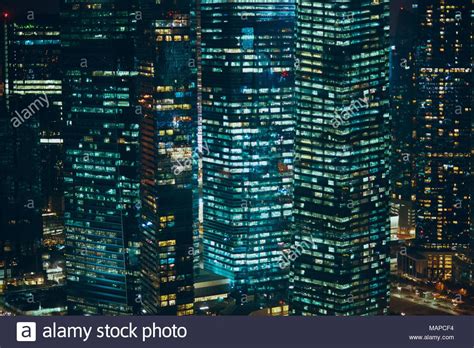 Free Download Abstract Night Skyscrapers Background Stock Photo