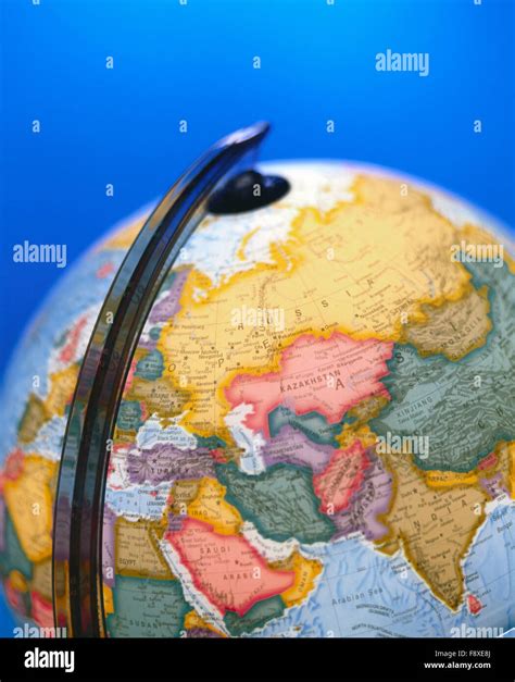 Continents On A Globe Stock Photo Alamy