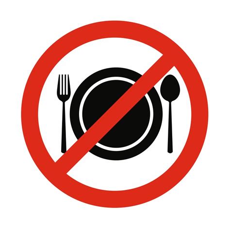 Panneau Interdiction De Manger Sigle Assiette Et Couverts Sticker