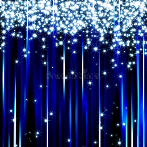 Sparkling Blue Light Stars Background Stock Illustrations 4102