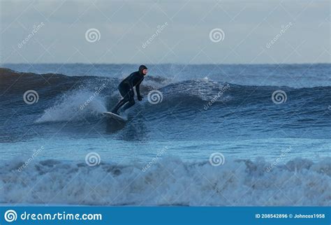 Surfers On Tynemouth Beach Editorial Photo Image Of East 208542896