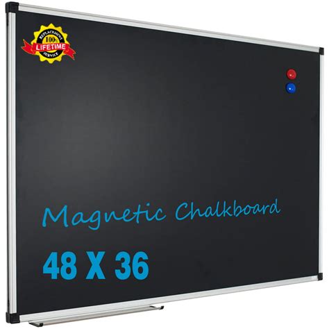 X Board Magnetic Chalkboard Blackboard For Wall 48x36 Inch Chalk Board With Aluminum Frame