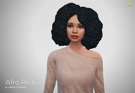 Sims 4 Hairs ~ Lumia Lover Sims Afro Hairstyle Retextured