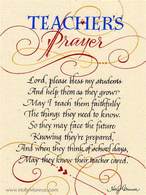 Teachers Prayer Teacher Prayer Teaching Quotes Teaching