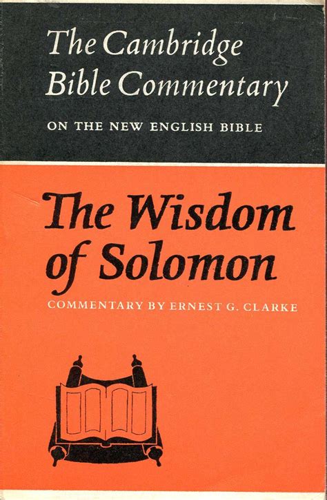The Cambridge Bible Commentary: The Wisdom of Solomon
