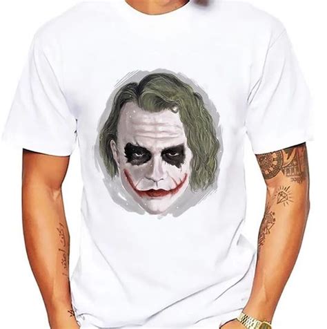 Salute Heath Ledger Most Classic Joker T Shirt Men White Casual Breath