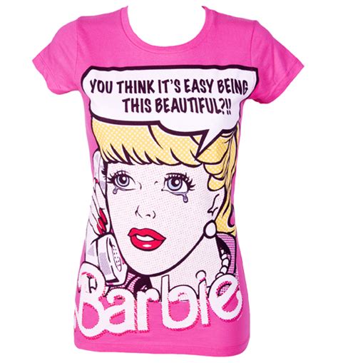 Mighty Fine Ladies Retro Print Barbie Drama T Shirt From Review