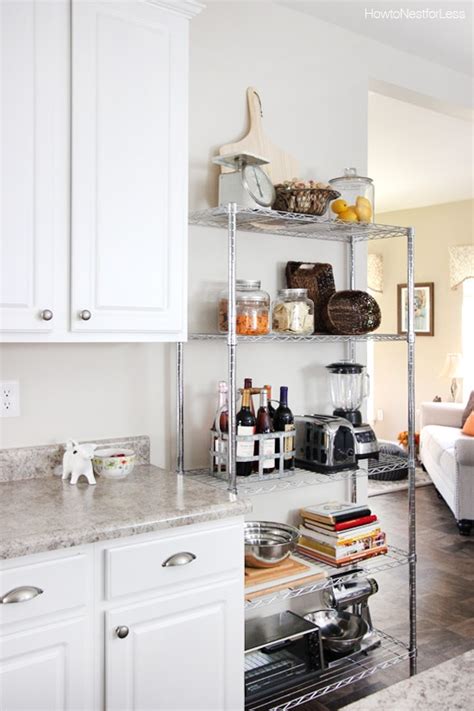 Metal kitchen shelving ikea white shelf. Kitchen Industrial Shelving - How to Nest for Less™