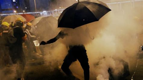 Hong Kong Police Fire Tear Gas Rubber Bullets At Protesters CBC News