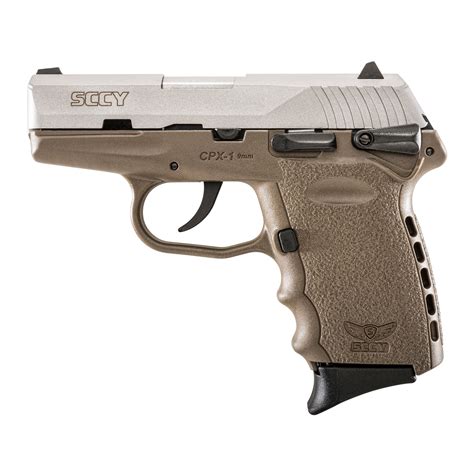 Sccy Cpx 1 Fde Frame Stainless Slide 9mm Pistol 31 Barrel With Ambi