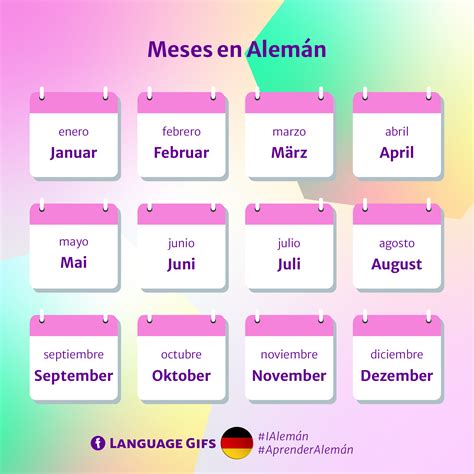 Language S 🇩🇪🇩🇪 🤓 Meses En Alemán Languages Facebook