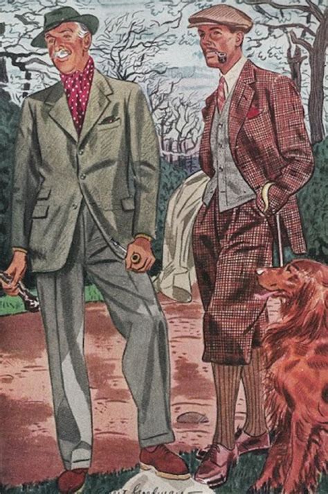 Enjoy free shipping on orders over $50! 1930s Men's walking clothes, illustration by Fellows for ...