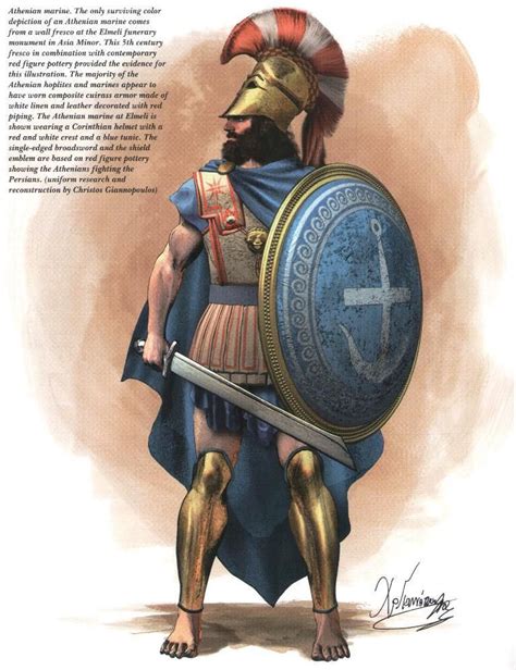 Athenian Epibates Ancient Warfare Greek Warrior Ancient Athens