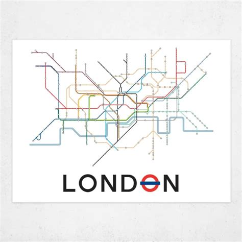 Affiche De La Carte Du Métro De Londres A0 A1 A2 A3 A4 A5 A6 Maxi 710