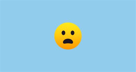 😦 Frowning Face With Open Mouth Emoji On Joypixels 50