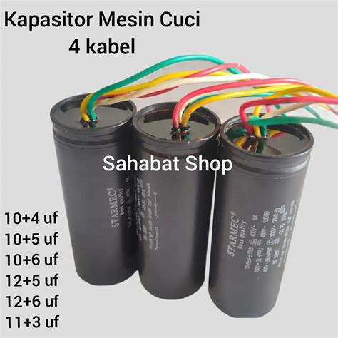 Kapasitor Mesin Cuci Tabung Double Kabel Universal Semua Merk Sanyo