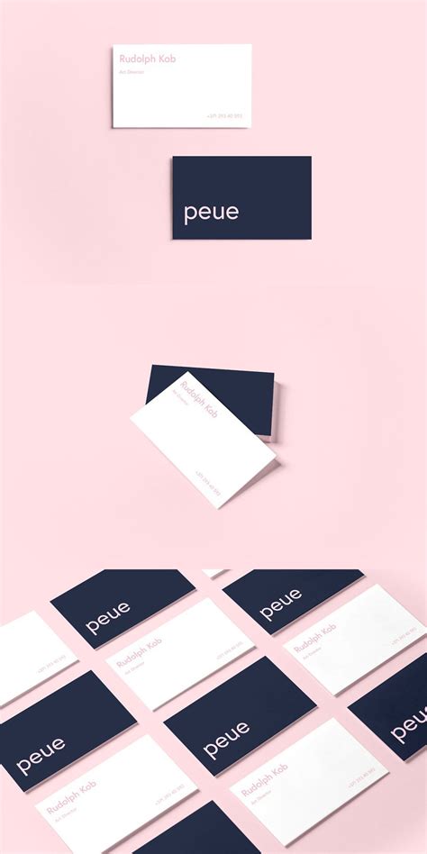 Peue Realsitic Business Card Mockup (Dengan gambar)