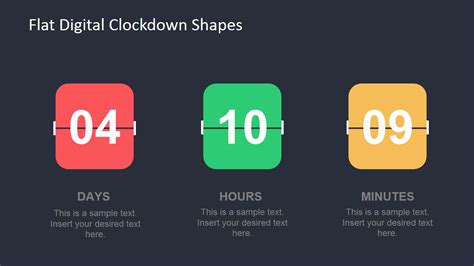 Flat Time Clock Shapes For Powerpoint Slidemodel