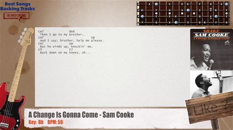 Looking for free guitar backing tracks? A Change Is Gonna Come - Sam Cooke Bass Backing Track with ...