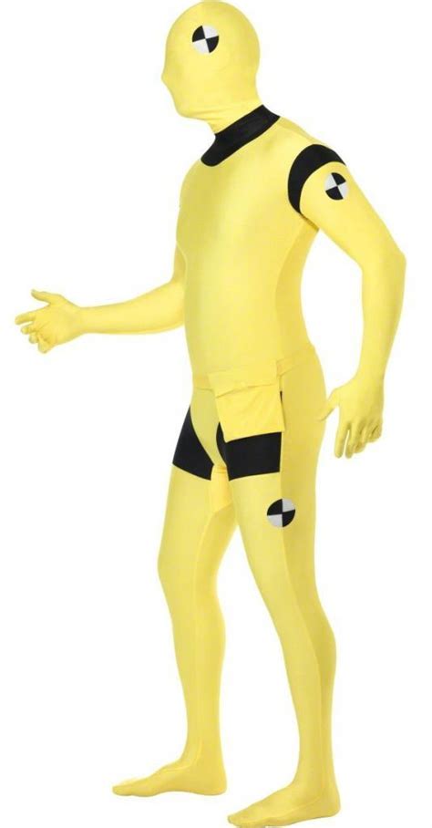 crash test dummy bodysuit adult fancy dress costume