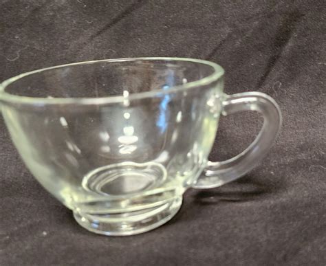 Hazel Atlas Orchard Snack Punch Cup Clear Glass Utility Vintage EBay