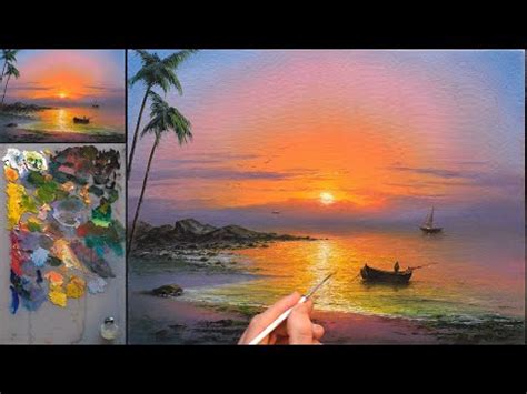 Trailer Oil Painting Tutorial Sea Landscape Easy Art Морской
