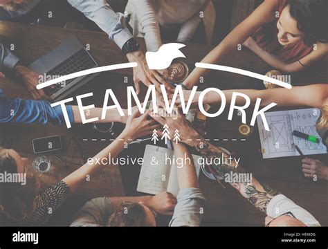 Teamwork Team Building Spirit Togetherness Concept Stock Photo Alamy