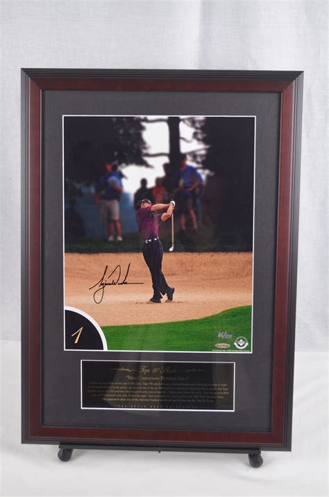 Lot Detail Tiger Woods Autographed Top 10 Shots 1 Le Framed Photo Uda