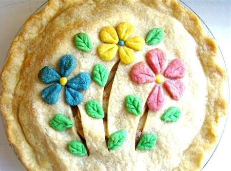 Hd00:15a woman is preparing an apple pie in a home kitchen.sweet food, ingredients for baking apple cake. Colored Pie Crust Flowers & Other Decorations Recipe ...