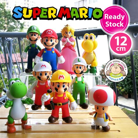 Super Mario Luigi Yoshi Koopa Troopa Toad Princess Peach Figures Toy