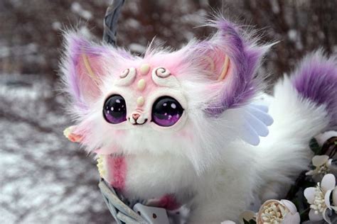 Valentines Kittens Etsy In 2020 Cute Fantasy Creatures Fantasy