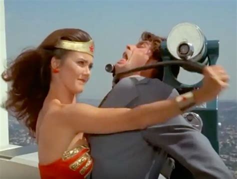 With Super Strength She Wraps The Barrel Behind His Neck Wonder Woman Women Strength Of A Woman