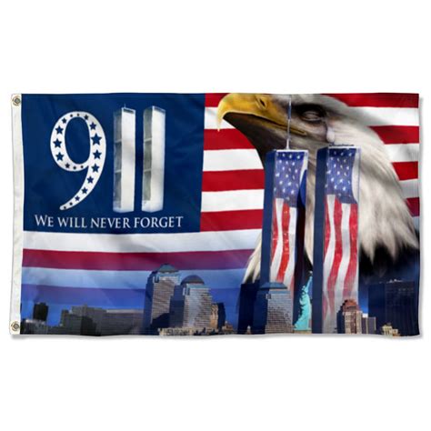 Cayyon 911 Grommet Flag We Will Never Forget 911 Patriot Day Flag