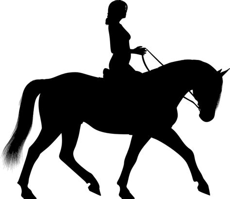 Woman Riding Horse Silhouette Openclipart