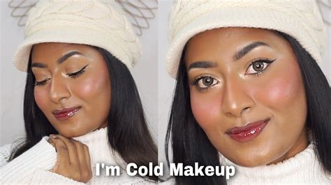 Cold Girl Makeup ️🧊 Brown Girl Tries “ I’m Cold Makeup Look “ Youtube